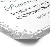 シルバーグリッターグリーナリー第1聖餐式へようこそ ポスター (角)