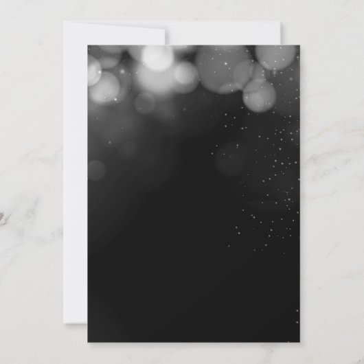 シルバーグリッターサプライズ80th誕生日招待状 招待状 (裏面)