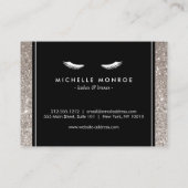 シルバーグリッターサロンアフターケアカード付まつげ 名刺 (裏面)