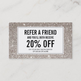 シルバーグリッターサロン紹介カード 紹介カード