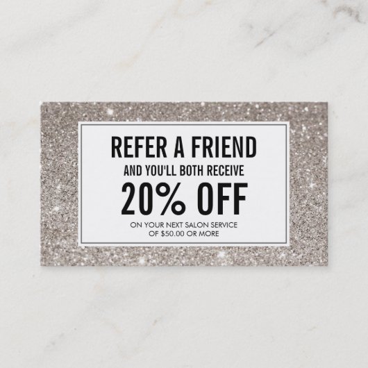 シルバーグリッターサロン紹介カード 紹介カード (正面)