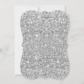 シルバーグリッターシルバーインフィニティメイド・オブ・オーナー(花嫁付き添い人)カード 招待状 (裏面)