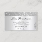 シルバーグリッタースきらめくターズダイアモンズパープル 名刺 (裏面)