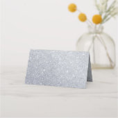 シルバーグリッタースイート16パーソナライズされた座席表 プレイスカード (裏面)