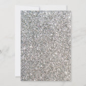 シルバーグリッタースウィート16パーティの招待状 招待状 (裏面)