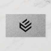 シルバーグリッタースクリプトQRコードの名刺 名刺 (正面)