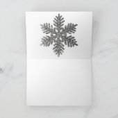 シルバーグリッタースタークリスマスホリデーデコレーション シーズンカード (内部)