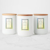 シルバーグリッタースターズプロダクトラベルティール（緑がかった色）黄色 フードラベル (ボトル)