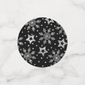 シルバーグリッタースターズ&スノーフレーク コンフェッティ (スモール正面)