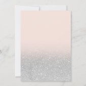 シルバーグリッタースタームーンクラウドベビーシャワー 招待状 (裏面)