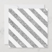 シルバーグリッタースノーフレーククリスマスズホリデーパーティ 招待状 (裏面)