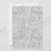 シルバーグリッタースノーフレークフェスティバルクリスマスホリデー  招待状 (裏面)