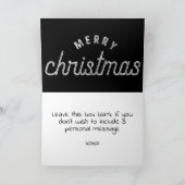 シルバーグリッタースノーフレーク カード (内部)