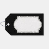 シルバーグリッタースノーフレーク ギフトタグ (裏面横)