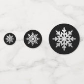 シルバーグリッタースノーフレーク コンフェッティ (正面)