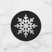 シルバーグリッタースノーフレーク コンフェッティ (スモール正面)