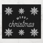 シルバーグリッタースノーフレーク ビールラベル (シングルラベル)