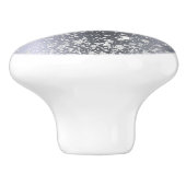 シルバーグリッタースパークエレガントル釉薬 セラミックノブ (側面)