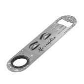 シルバーグリッタースパークルまつげモノグラム名 スピード栓抜き (正面アングル)