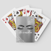 シルバーグリッタースパークルまつげモノグラム名 トランプ (裏面)