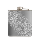 シルバーグリッタースパークルまつげモノグラム名 フラスク (裏面)