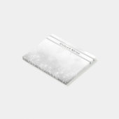 シルバーグリッタースパークルグラムトレンディー パーソナライズされた ポストイット (アングル)