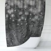 シルバーグリッタースパークルグラム シャワーカーテン