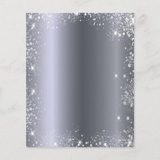 シルバーグリッタースパークルスクリプト予算バーメニュー チラシ (裏面)