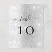 シルバーグリッタースパークルテーブルカード (正面)