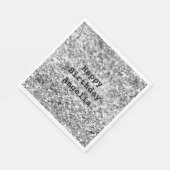 シルバーグリッタースパークル スタンダードランチョンナプキン (角)