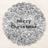 シルバーグリッタースパークル ペーパーコースター (正面)