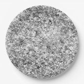 シルバーグリッタースパークル ペーパープレート (正面)