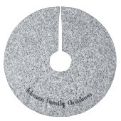 シルバーグリッタースパープル白黒 ブラッシュドポリエステルツリースカート (正面)