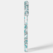 シルバーグリッターターコイズブルーガーリーシグネチャー Case-Mate iPhoneケース (裏面 / 右)