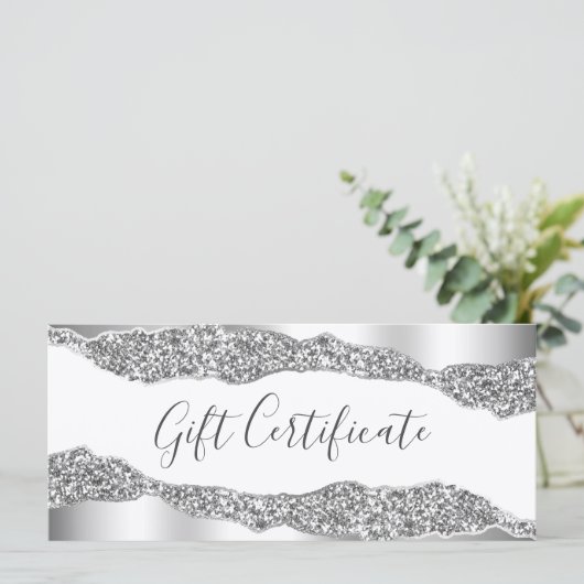 シルバーグリッターダイアモンズグラムギフト証書 (スタンド正面)
