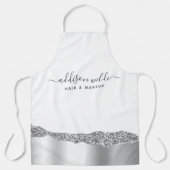 シルバーグリッターダイアモンズグラムビジネス エプロン (正面)