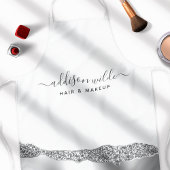 シルバーグリッターダイアモンズグラムビジネス エプロン