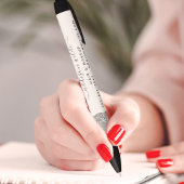 シルバーグリッターダイアモンズグラムビジネス 黒ボールペン