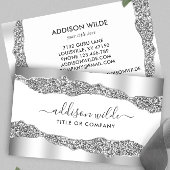 シルバーグリッターダイアモンズグラムプロフェッショナル 名刺