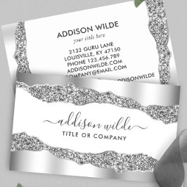 シルバーグリッターダイアモンズグラムプロフェッショナル 名刺