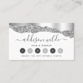 シルバーグリッターダイアモンズグラムロイヤリティカード ロイヤリティカード (正面)