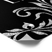 シルバーグリッターダイヤモンドは私たちの結婚製品へようこそ ポスター (角)