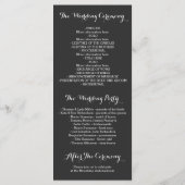 シルバーグリッターダイヤモンド結婚式 プログラム (裏面)