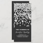 シルバーグリッターダイヤモンド結婚式 プログラム (正面/裏面)