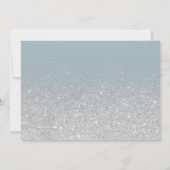 シルバーグリッターダスティブルーミセス・ブライダルシャワー 招待状 (裏面)