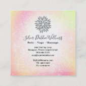 ~シルバーグリッターダリアパステルレインボーAP2 スクエア名刺 (裏面)