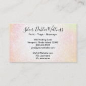 ~シルバーグリッターダリアマンダラパステルフローラAP2 名刺 (裏面)