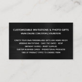 シルバーグリッターダークグレーブラックフォイルオンラインストア 名刺 (裏面)