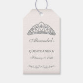 シルバーグリッターティアラカスタムキンセアニェラ ギフトタグ (正面)