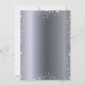 シルバーグリッターティアラクラウンスウィート16 招待状 (裏面)